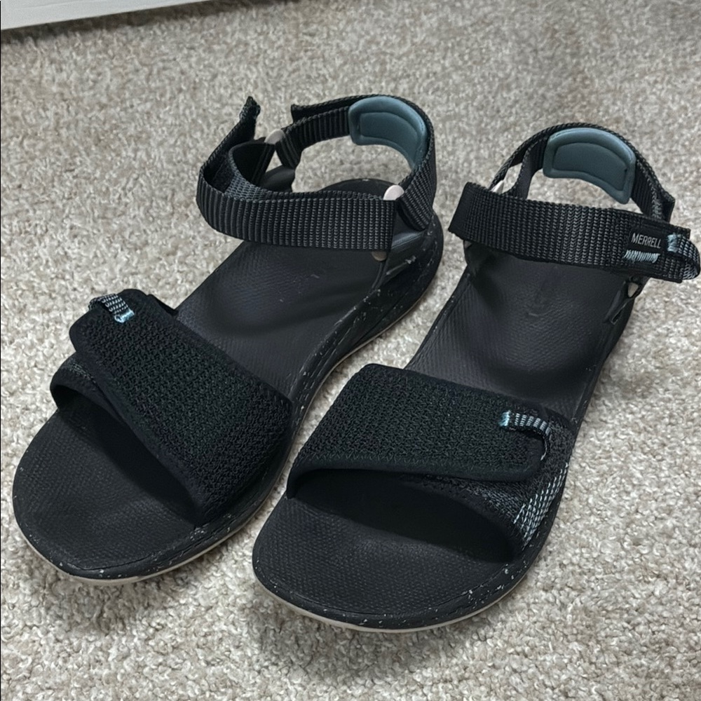 Merrell Black Adjustable Sandals